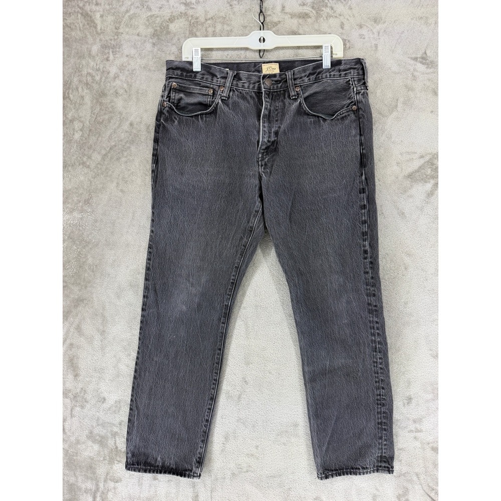 J.Crew Jeans Mens 34x30 Black 770 Straight Fit Every Stitch Considered Denim
